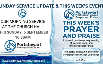 Sunday, 6th September at Portstewart Presbyterian Church